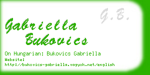gabriella bukovics business card